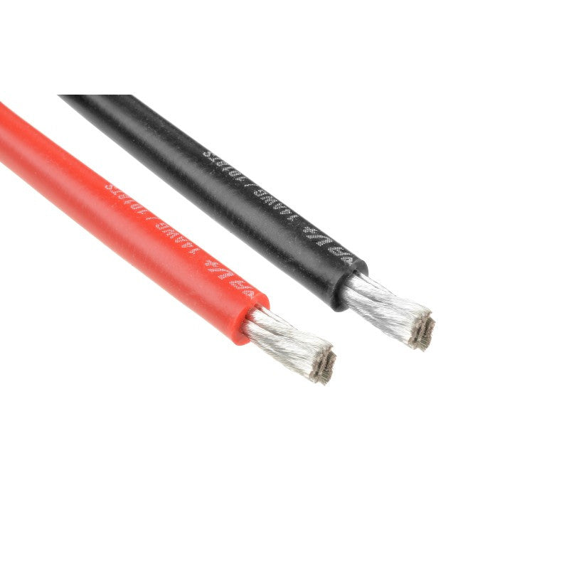 Team Corally - Câble silicone Ultra V+ - Super flexible - Noir et Rouge - 14AWG - 1018 / 0.05 Brins - DE 3.5mm - 2x 1m