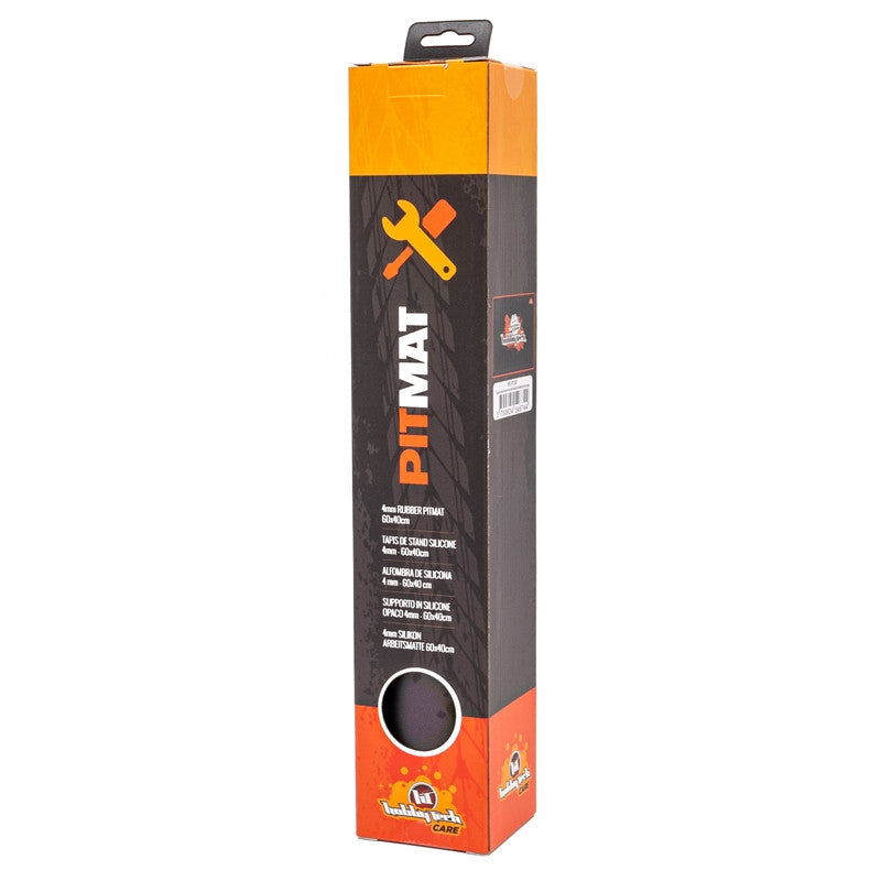 Tapis de stand silicone 4mm taille 60x40cm Hobbytech gris/orange