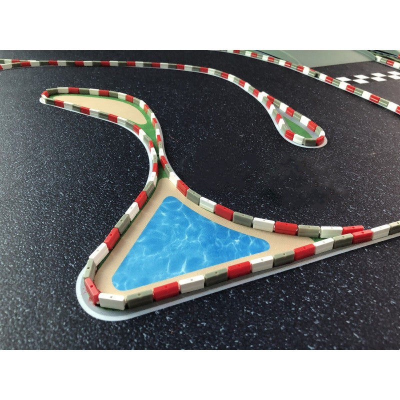 Elements de rail en plastique blanc pour piste turbo Racing (50 pcs)  - TB-760075