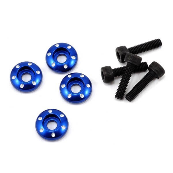 4 écrous de roues Anodisés 3x12mm - Latrax 7668 Bleu