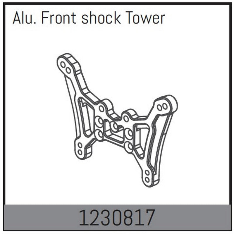 Support d'amortisseur avant Alu pour Absima Desert Rock Racer ADB1.4 - 1230817