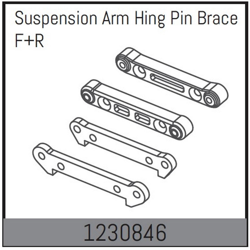 Support de triangle AV/AR pour Absima Desert Rock Racer ADB1.4 - 1230846