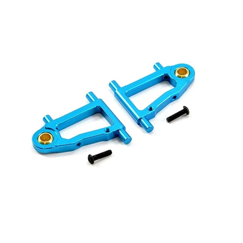Fastrax Triangles avant inférieurs Alu Bleu Pour Tamiya TT01 (x2) - FTTA086B