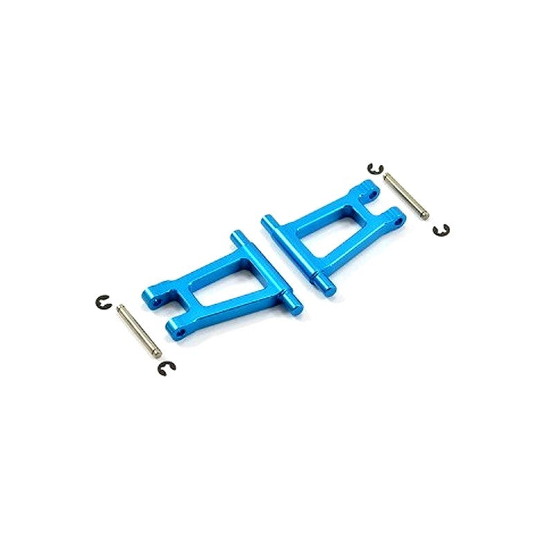 Fastrax Triangles arrière supérieurs Alu Bleu Pour Tamiya TT01 (x2) - FTTA087B
