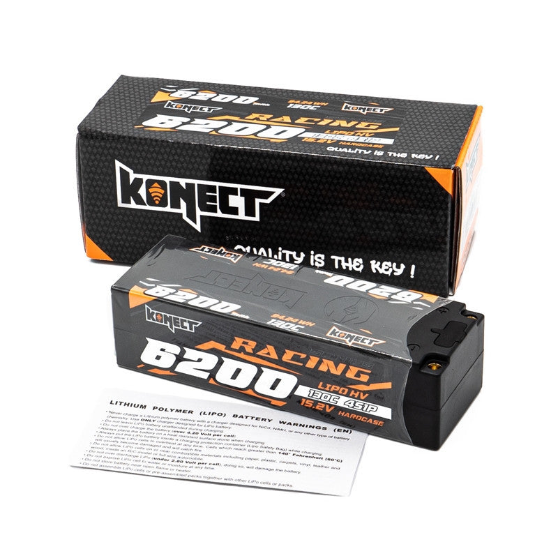 Konect Lipo 6200mah 4S 15.2V 130C 4S1P profil bas