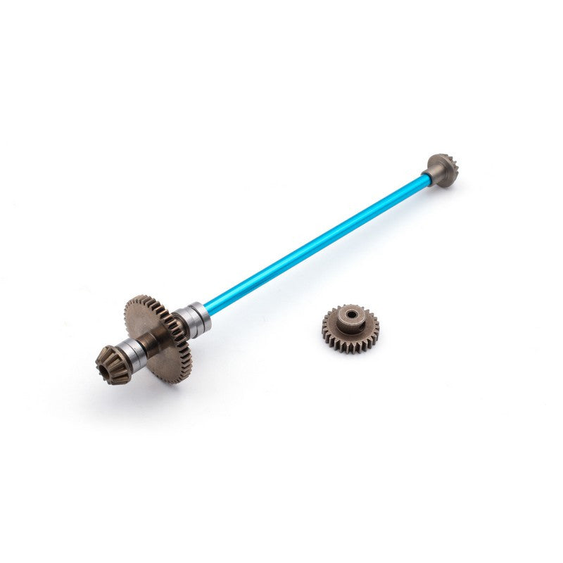 UPGRADE Arbre de transmission central alu avec engrenages en métal Wltoys 144001, Z06 3120, Mini Cito 1/14