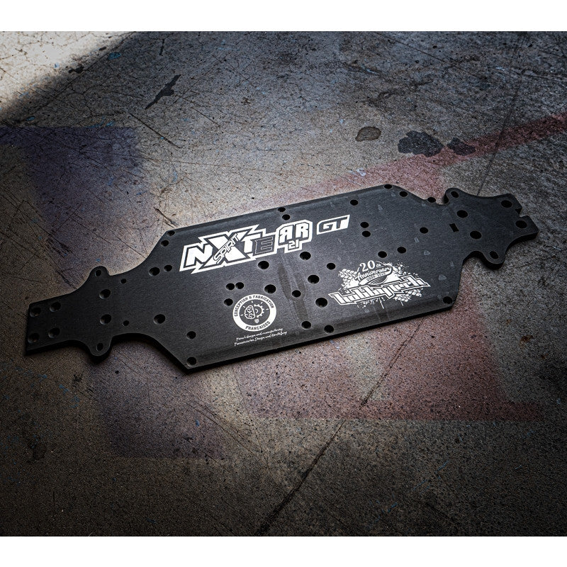 Chassis 4 mm Spirit NXTE RR21 GT en alu. OAD (fabriqué en France) - STRX-221-FR