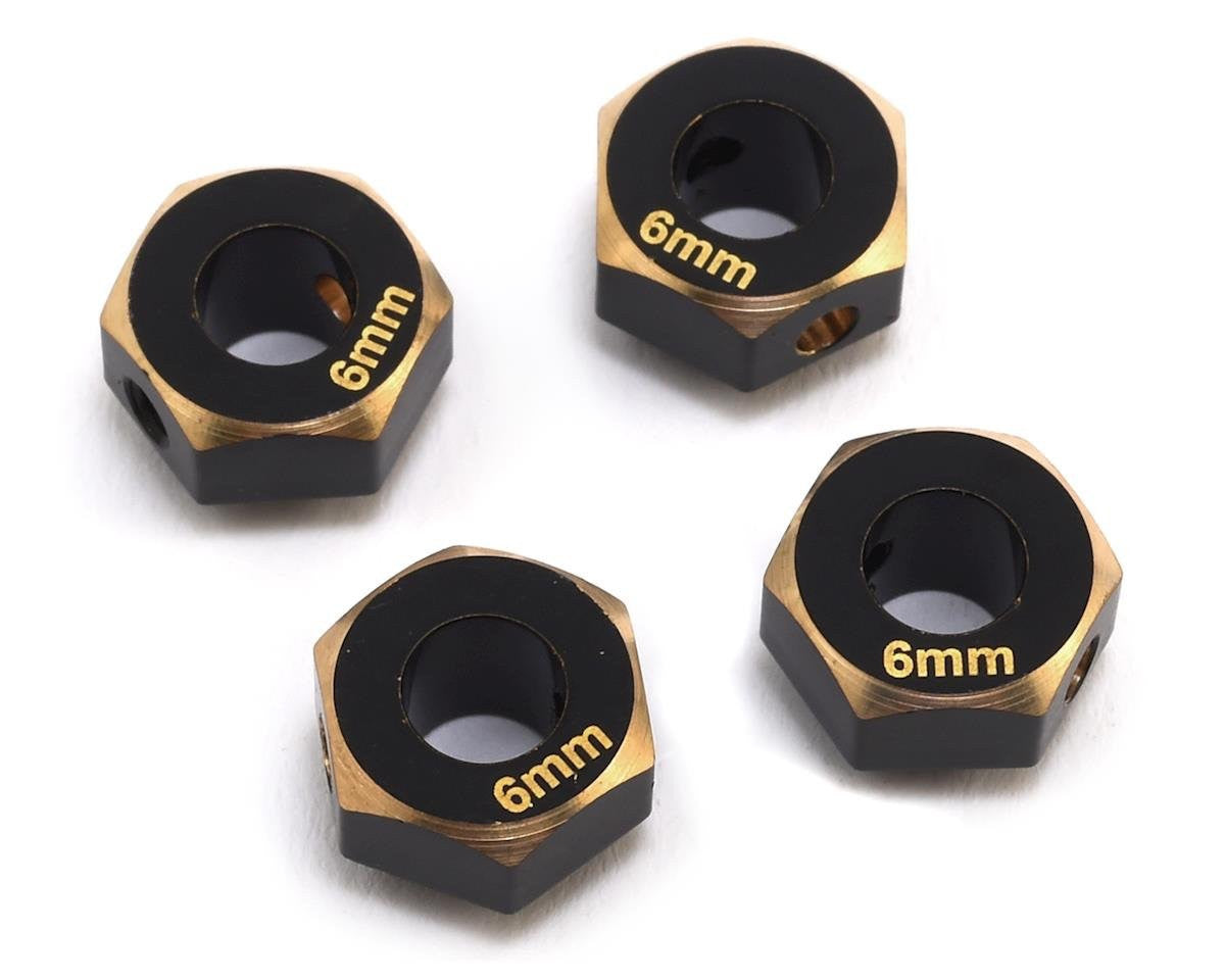 Option TRX4 SAMIX - 4 adaptateurs hexagone de roues 6mm en laiton Traxxas TRX-4