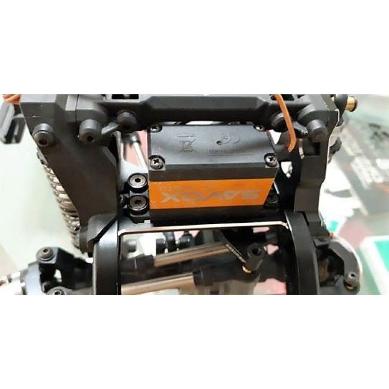 Option TRX4 SAMIX - Support de servo réglable croisé avant noir (comprend 4 pièces de col servo) Traxxas TRX-4