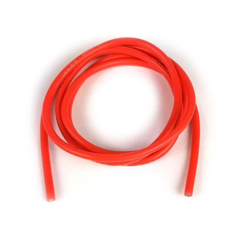 Câble silicone Rouge 14 AWG / 1 Mètre - HSPC102