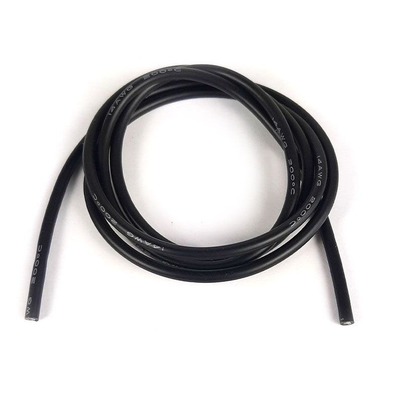 Câble silicone Noir 14 AWG / 1 Mètre - HSPC101