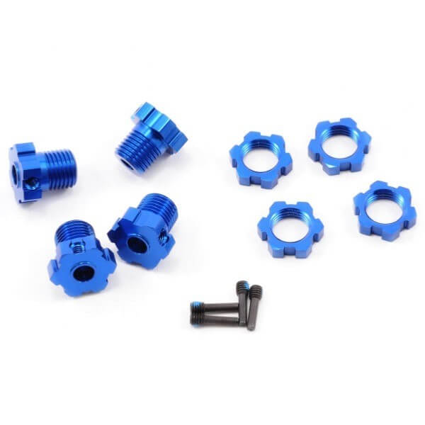 Hexagones alu 17mm bleu (x4) - Traxxas 5353X
