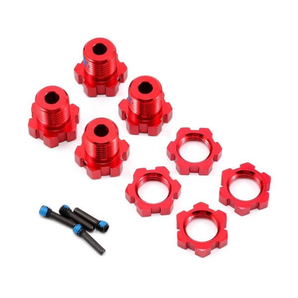 Hexagones alu 17mm Rouge (x4) - Traxxas 5353R