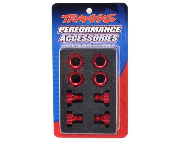 Hexagones alu 17mm Rouge (x4) - Traxxas 5353R