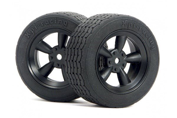 2 jantes HPI Racing Vintage 5 branches 26 mm noire (déport 0 mm) - Breizh Modélisme.