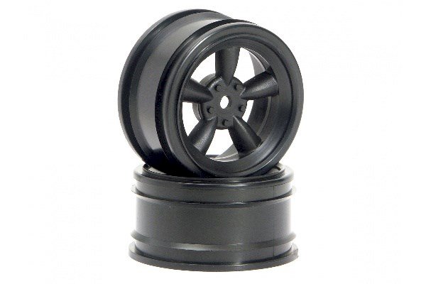 2 jantes HPI Racing Vintage 5 branches 26 mm noire (déport 0 mm) - Breizh Modélisme.