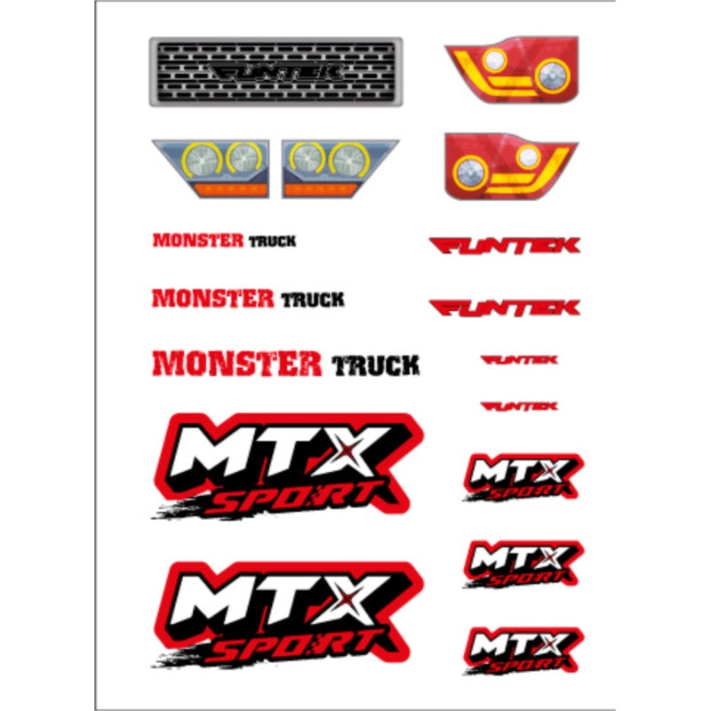 Planche stickers Rouge Funtek MTX - FTK-21056