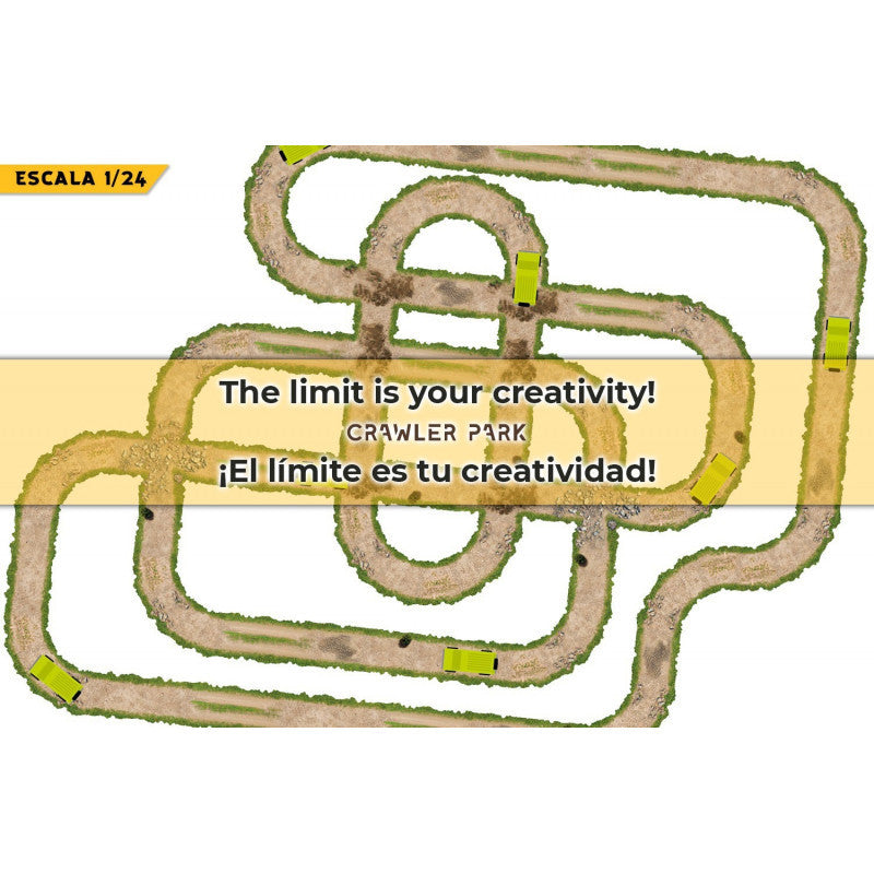 2x croisement avec flaque d'eau pour circuit 1/24 RC Crawler park
