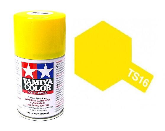 Peinture Maquette TS16 Jaune brillant - Tamiya 85016