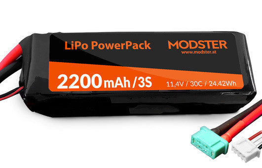 Batterie LiPo 3S 11,1V 2200mAh 30C Connecteur Multiplex (115x35x27mm)