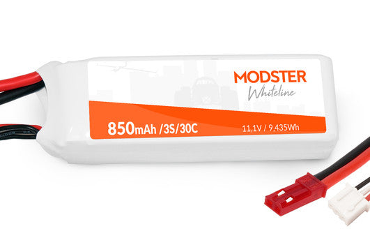 Batterie Lipo 11,1v 850mAh 3S 33C (65x21x32mm)