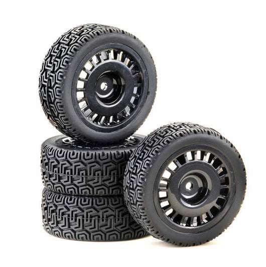 4 roues AV/ARR Rallye Winded Design noire 1/10 - 2510061