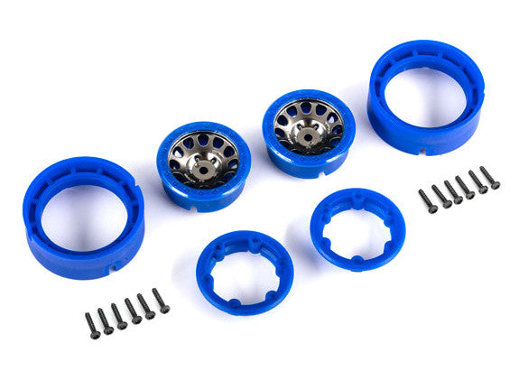 Traxxas 9781 Jantes Method 105 Beadlock  1,0 Bleues (X2) - Trx-4m