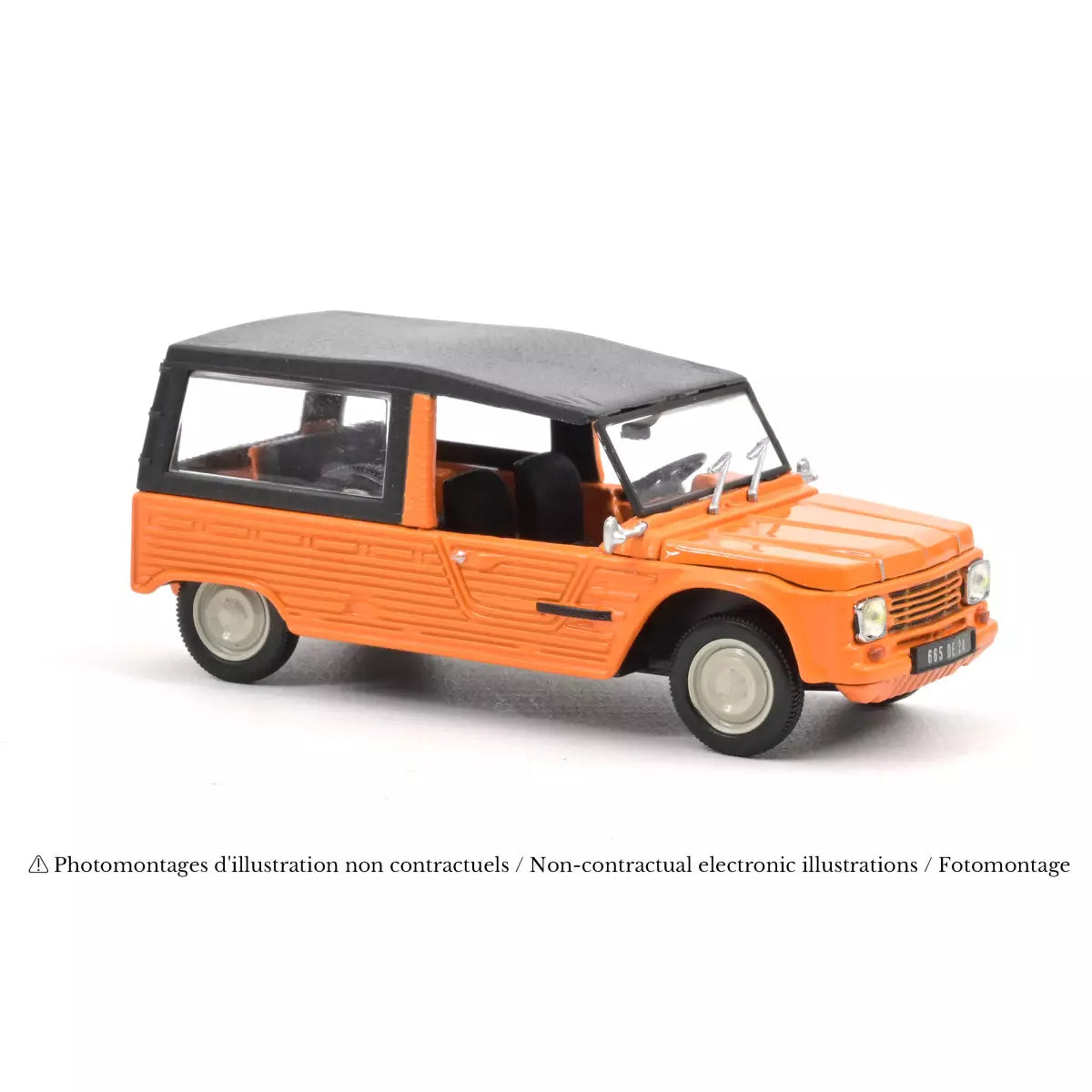 Voiture miniature collection 1/12 Citroën Méhari 1983 Orange Kirghiz Norev 121540