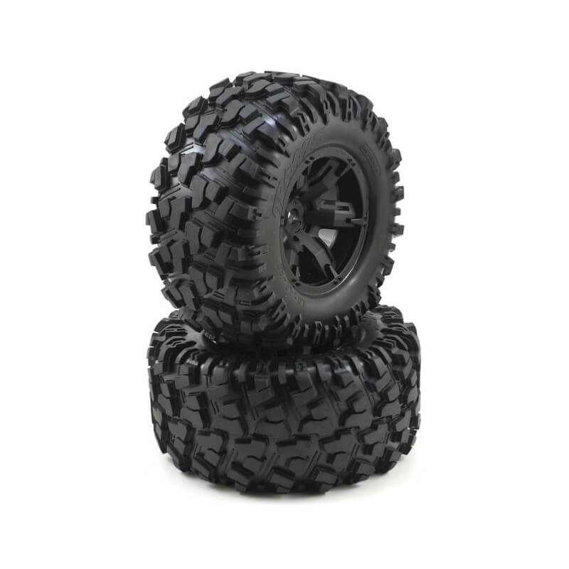 Traxxas 2 roues jantes et pneus XMaxx 8S noires 7772X