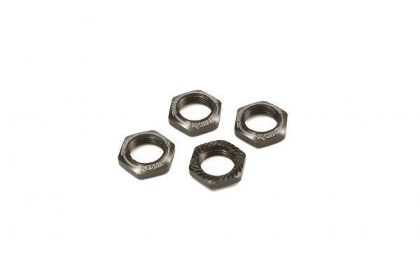 Ecrous de roue cannelés Kyosho Inferno 1:8 (4) Gun Metal