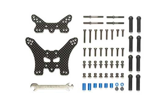Supports amortisseur carbone TT02B - 1/10 - Tamiya 54754