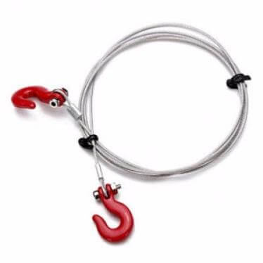 Cable en acier avec crochet robuste - Accessoires pour crawler 1/10