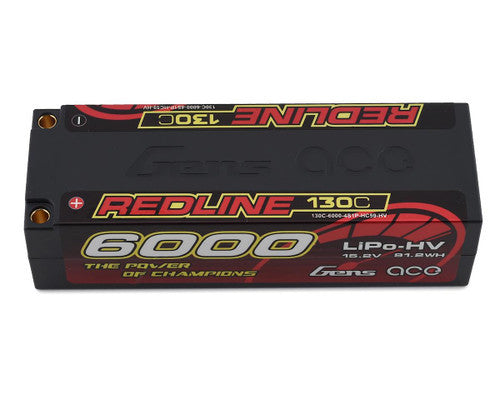 Batterie lipo Gens Ace RedLine HV 4S LCG 6000Ah 130C Prise 5mm