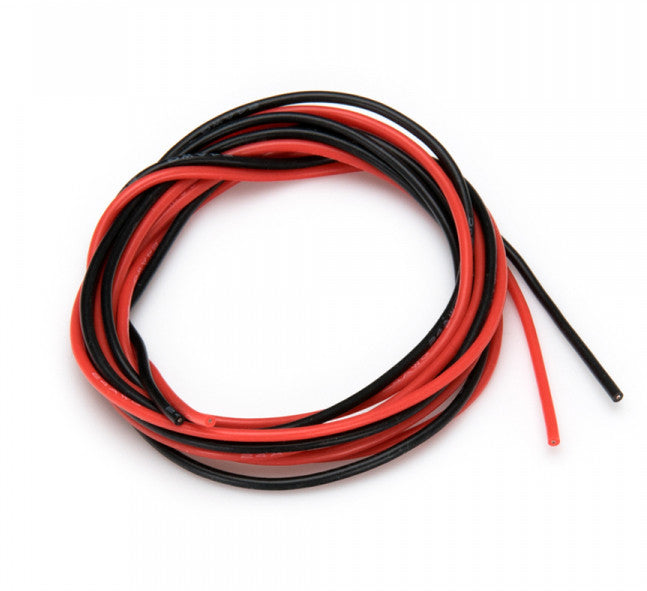Câble silicone Rouge + Noir 24 AWG - 1 Mètre