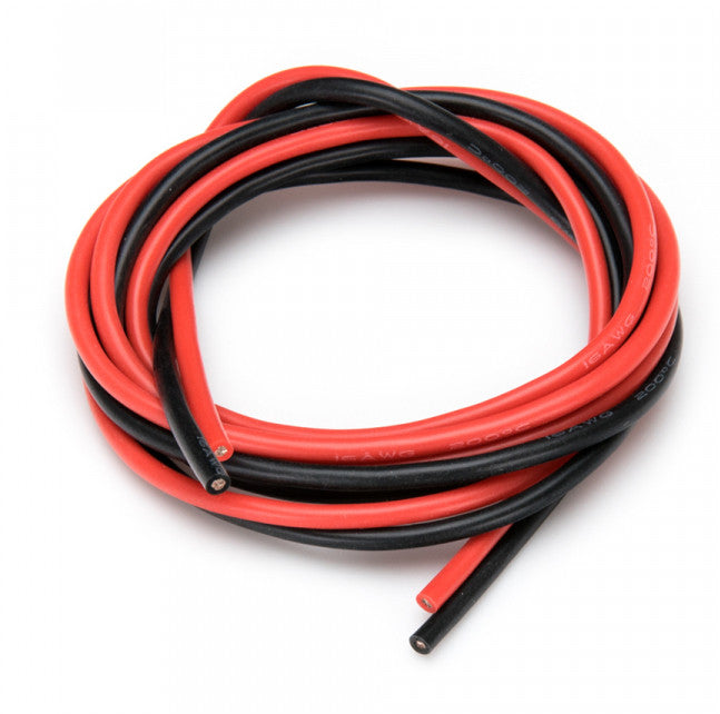 Câble silicone Rouge + Noir 16 AWG - 1 Mètre