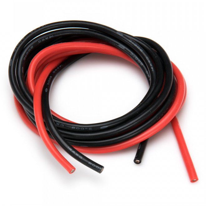Câble silicone Rouge + Noir 14 AWG - 1 Mètre