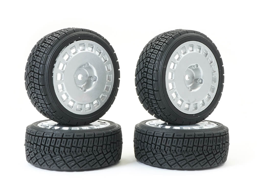 4 roues AV/ARR Rally grise 1/10