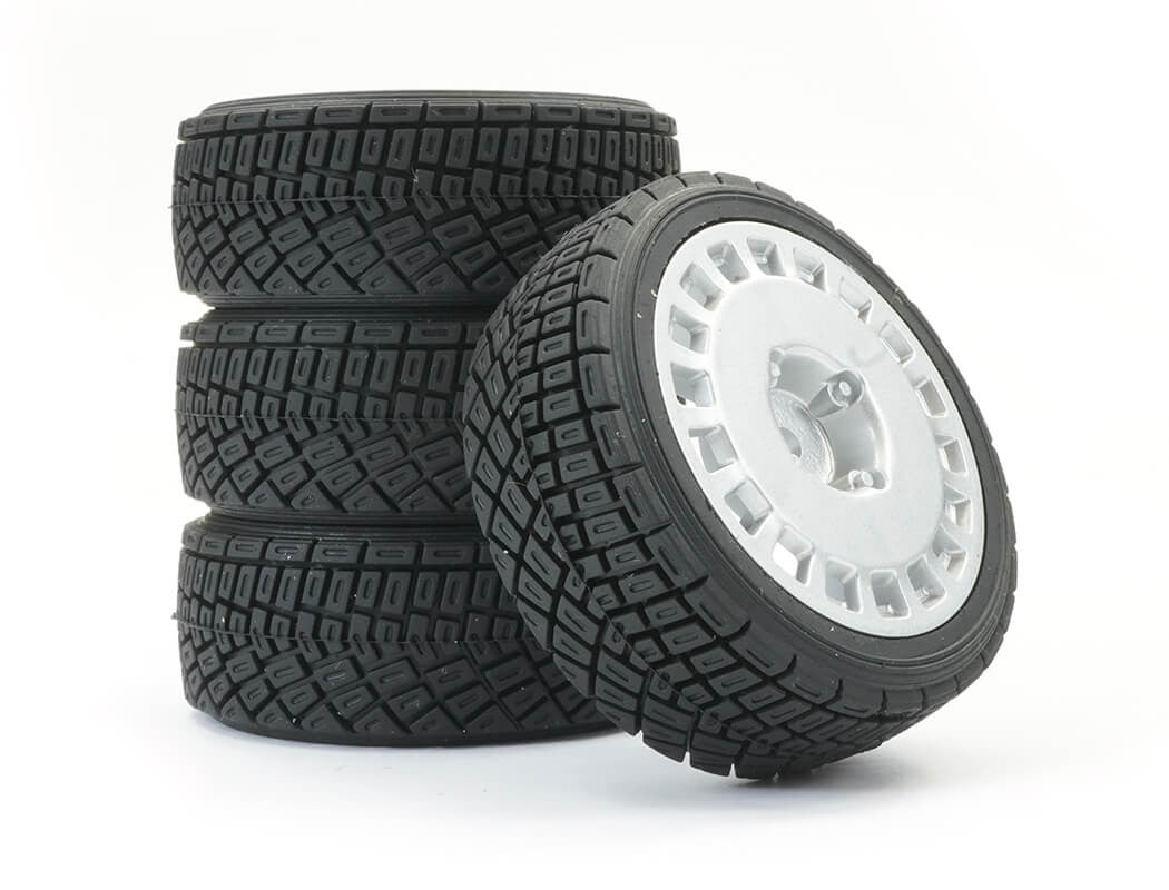 4 roues AV/ARR Rally grise 1/10