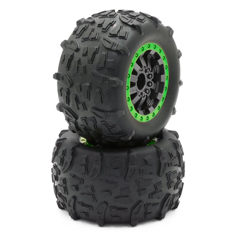 2 Roues complètes verte Funtek STX Sport - FTK-21061