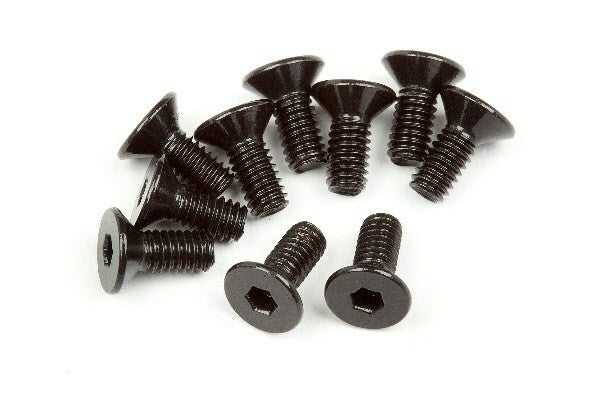 Vis à tête plate HPI Racing M2.5X6Mm (douille hexagonale/10 pièces) - HP107374