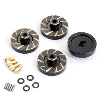 Contrepoids hexagonaux de roues en laiton noir fastrax pour TRX-4M - FTTX460