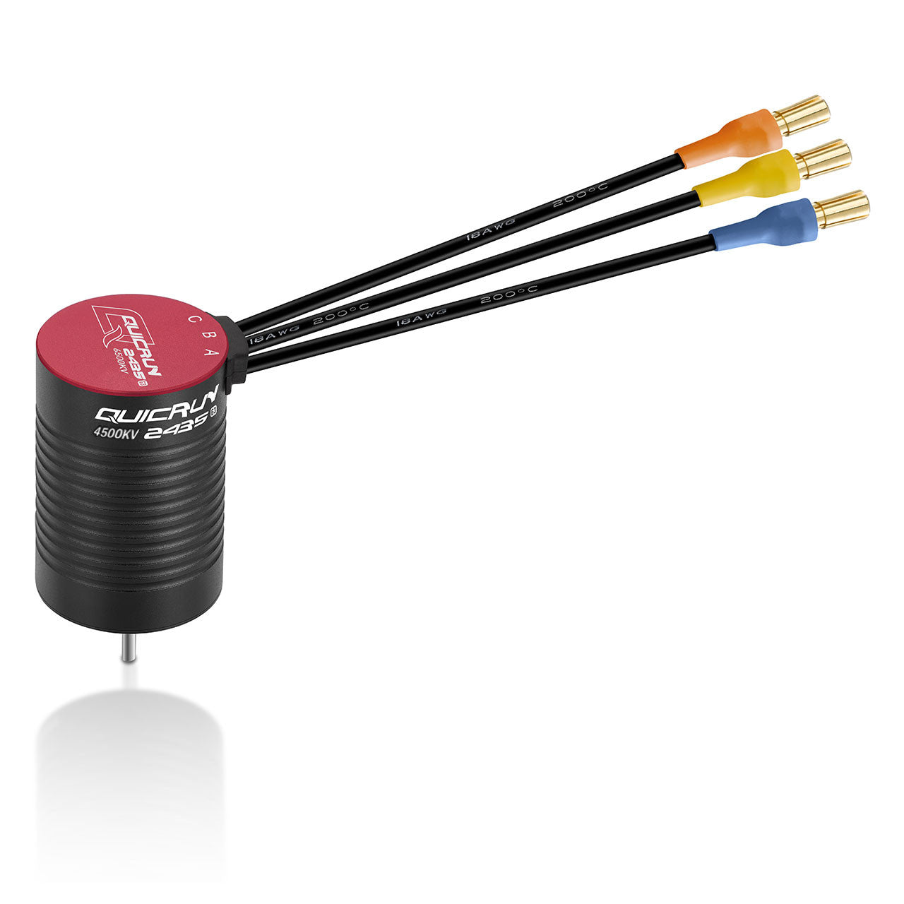 Moteur brushless 1/16 et 1/18 Hobbywing QuicRun 2435 G3 Axe 2mm  - 4500kV