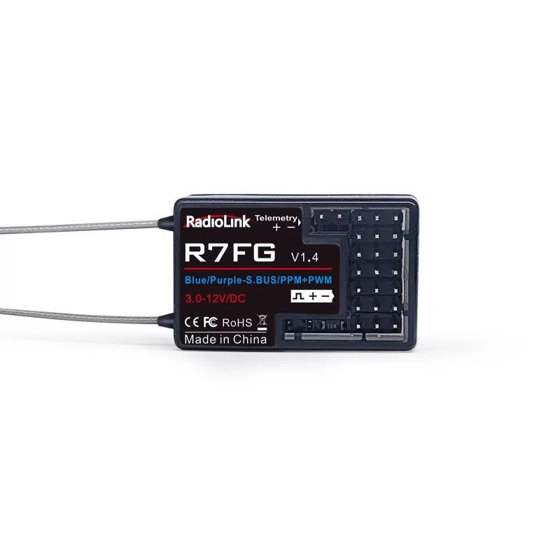 Récepteur surface 7 voies V1.4 avec télémétrie et Gyro  - RDL-0-R7FG