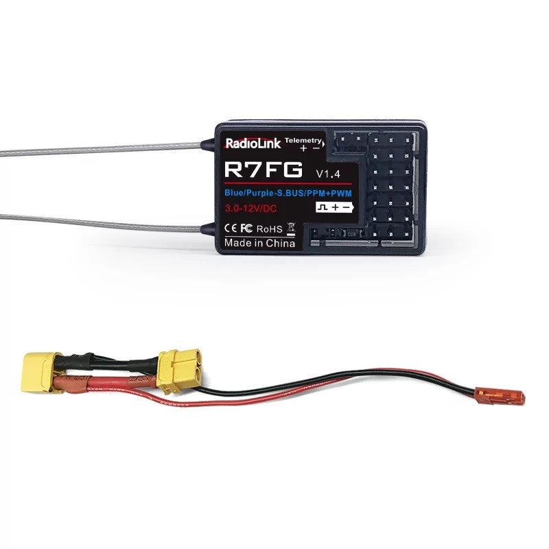 Récepteur surface 7 voies V1.4 avec télémétrie et Gyro  - RDL-0-R7FG