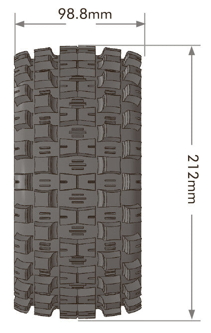 2 Pneus et jantes Louise X-mcross (MFT) pour Traxxas XMaxx 3352B