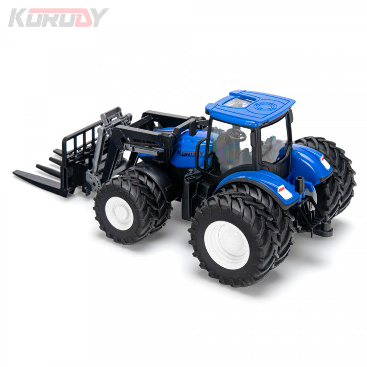 Tracteur jouet radiocommandé 1/24 double roues avec fourches KO6633HB