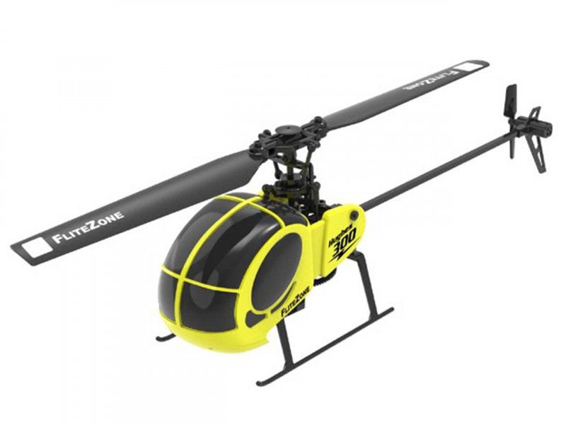 Hélicoptère RC mono pale Hughes 300 RTF jaune 15491
