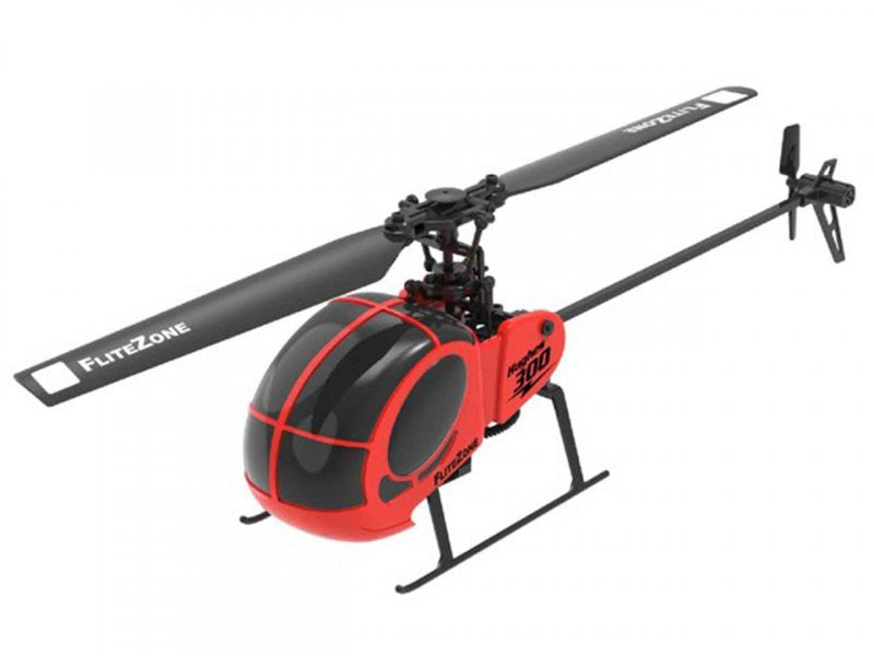 Hélicoptère RC mono pale Hughes 300 RTF 15490 rouge