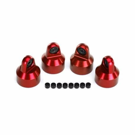 Bouchons d'amortisseur GTX Alu Rouge (x4) - Traxxas 7764R