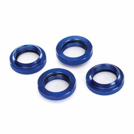 Bague d'amortisseur réglable GTX Alu Bleu (x4) - Traxxas 7767